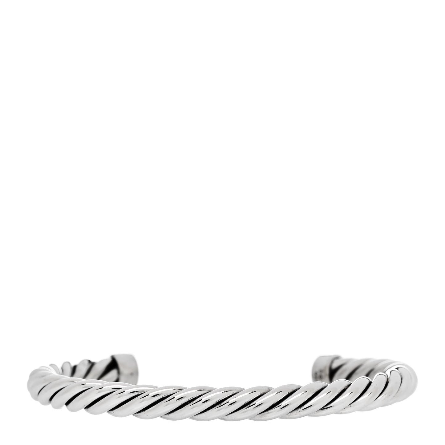 Sterling Silver Onyx 6mm Cable Classic Cuff Bracelet