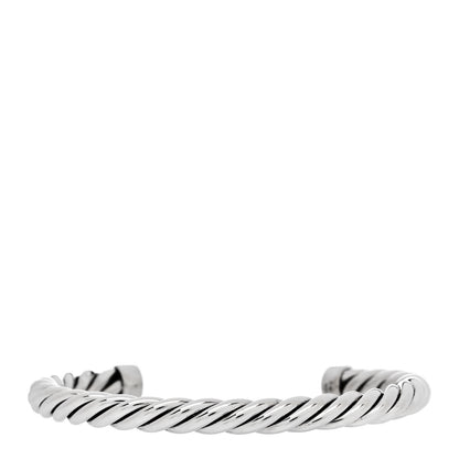 David Yurman Sterling Silver Onyx 6mm Cable Classic Cuff Bracelet 2 of 4