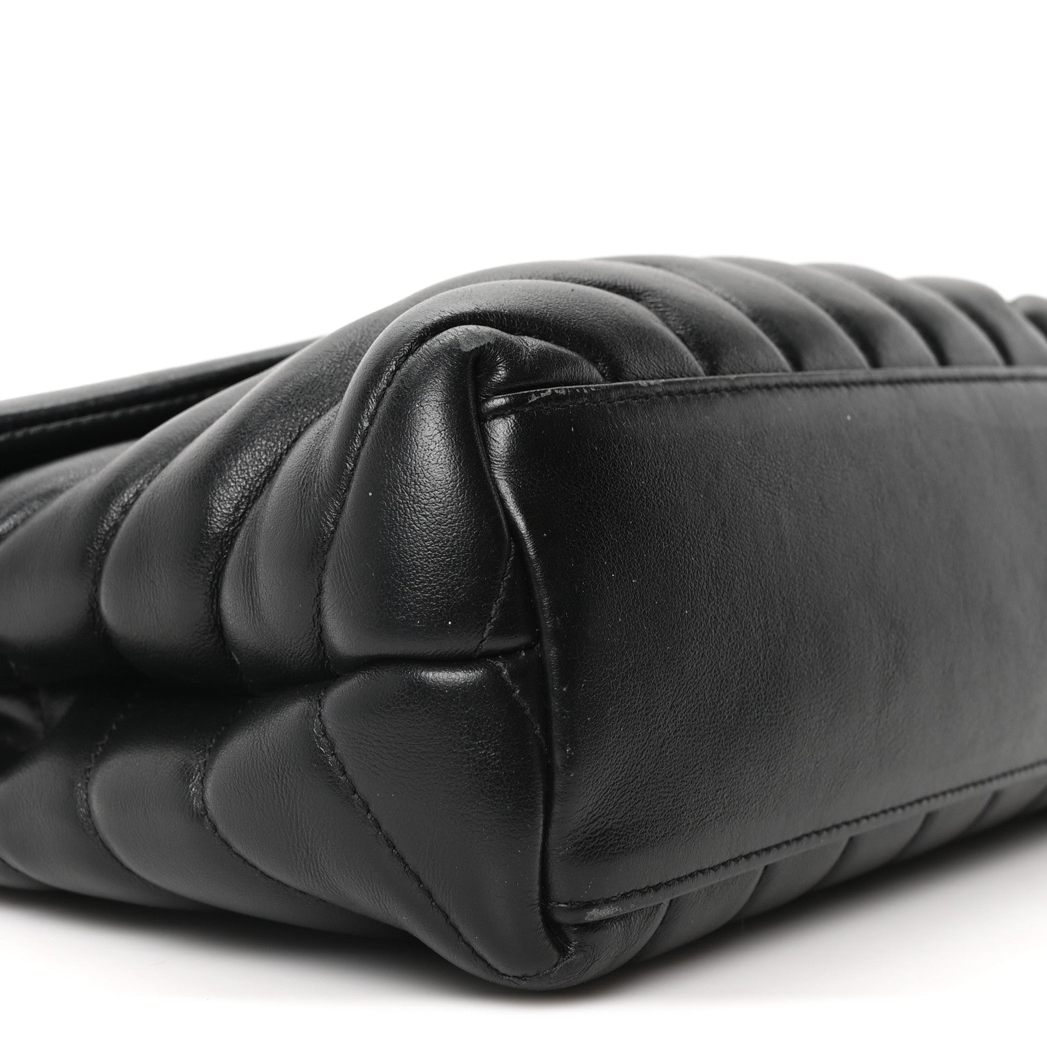 Saint Laurent Calfskin Y Quilted Monogram Small Loulou Chain Satchel Black 9 of 10