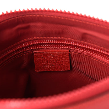 Gucci Nylon Monogram Dollar Calfskin Small Flat Messenger Bag Vibrant Red 6 of 9