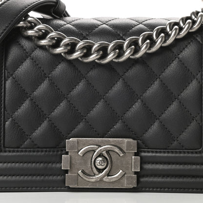 Chanel Calfskin Quilted Small Boy Flap Black 11 of 12