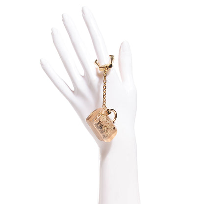 Louis Vuitton Resin Inclusion Speedy Bag Charm Key Chain Beige 2 of 4