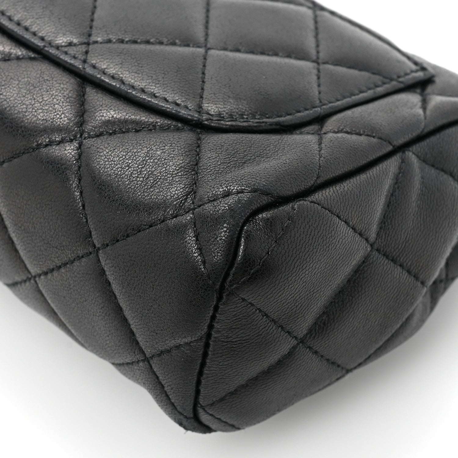 Chanel Lambskin Quilted Flap Cosmetic Case Black 13 of 17
