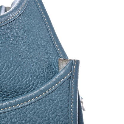 Hermes Taurillon Clemence Evelyne III GM Blue Jean 9 of 9