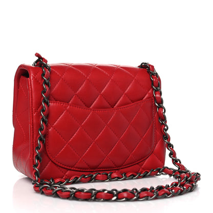 Chanel Lambskin Quilted Mini Square Flap Red 3 of 12