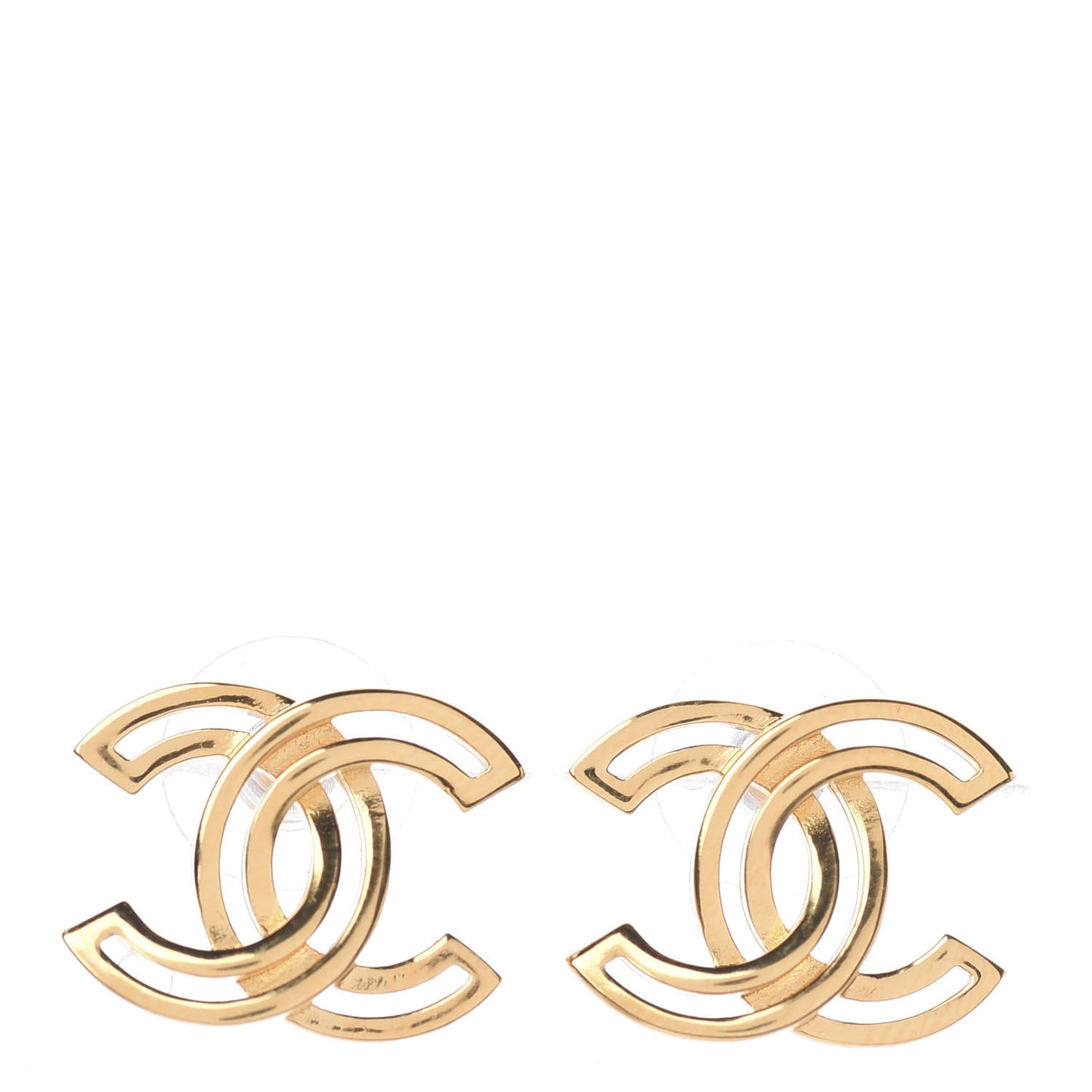Metal Obazine CC Earrings Gold