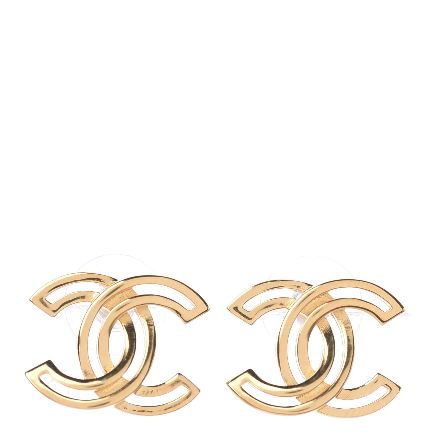 Chanel Metal Obazine CC Earrings Gold 1 of 4