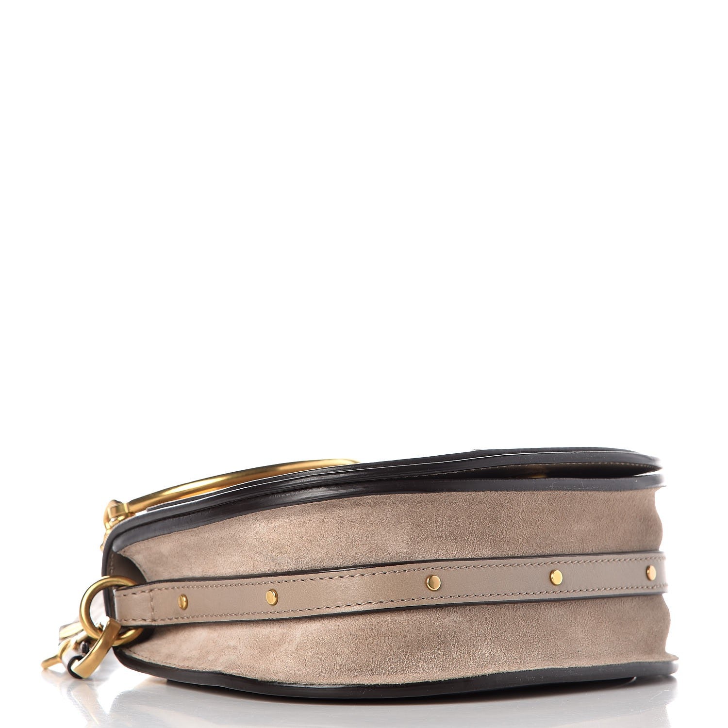 Chloe Calfskin Suede Small Nile Bracelet Bag Motty Grey 5 of 8