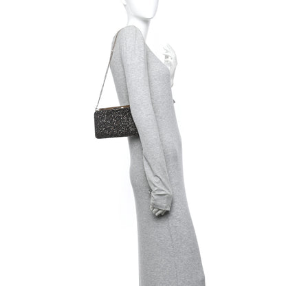 Jimmy Choo Coarse Glitter Ellipse Clutch Amethyst 2 of 10