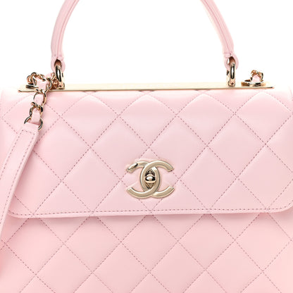 Chanel Lambskin Quilted Small Trendy CC Flap Dual Handle Bag Light Pink 8 of 13
