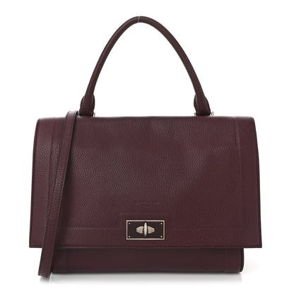 Givenchy Grained Calfskin Small Shark Lock Satchel Burgundy 1 of 19