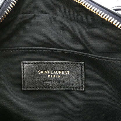 Saint Laurent Calfskin Matelasse Monogram Lou Camera Bag Deep Marine 6 of 10