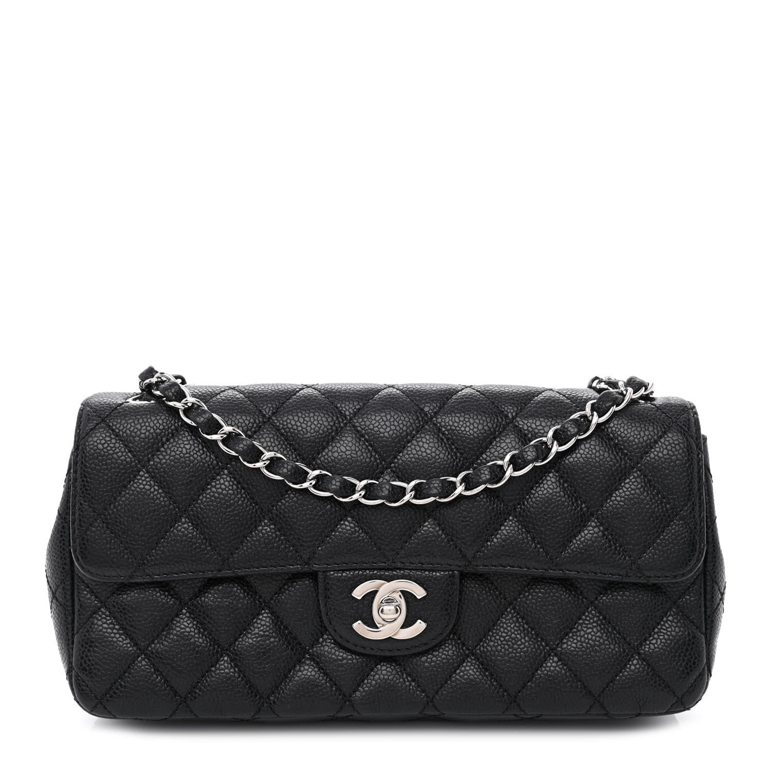 Chanel Caviar Quilted East West Flap Black 1 of 10