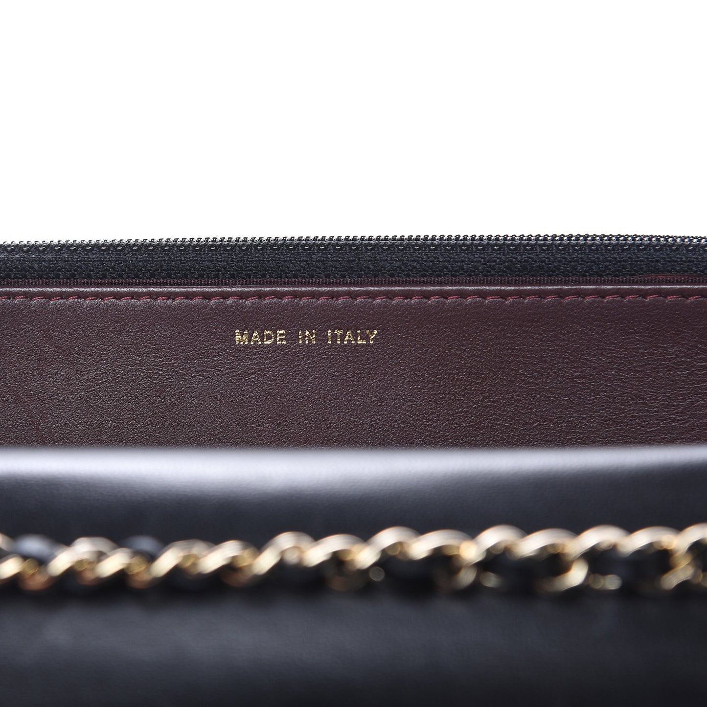 Lambskin Quilted Trendy CC Wallet On Chain WOC Black