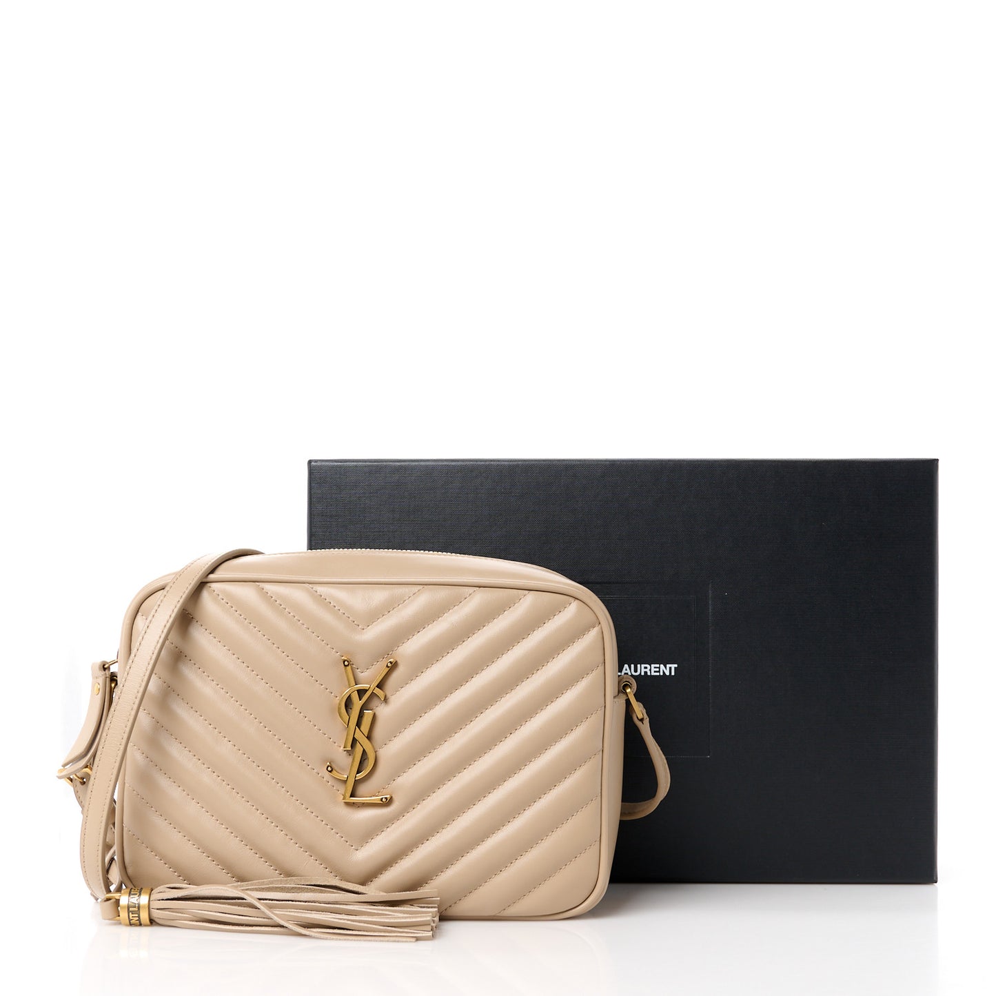 Calfskin Matelasse Monogram Lou Camera Bag Dark Beige