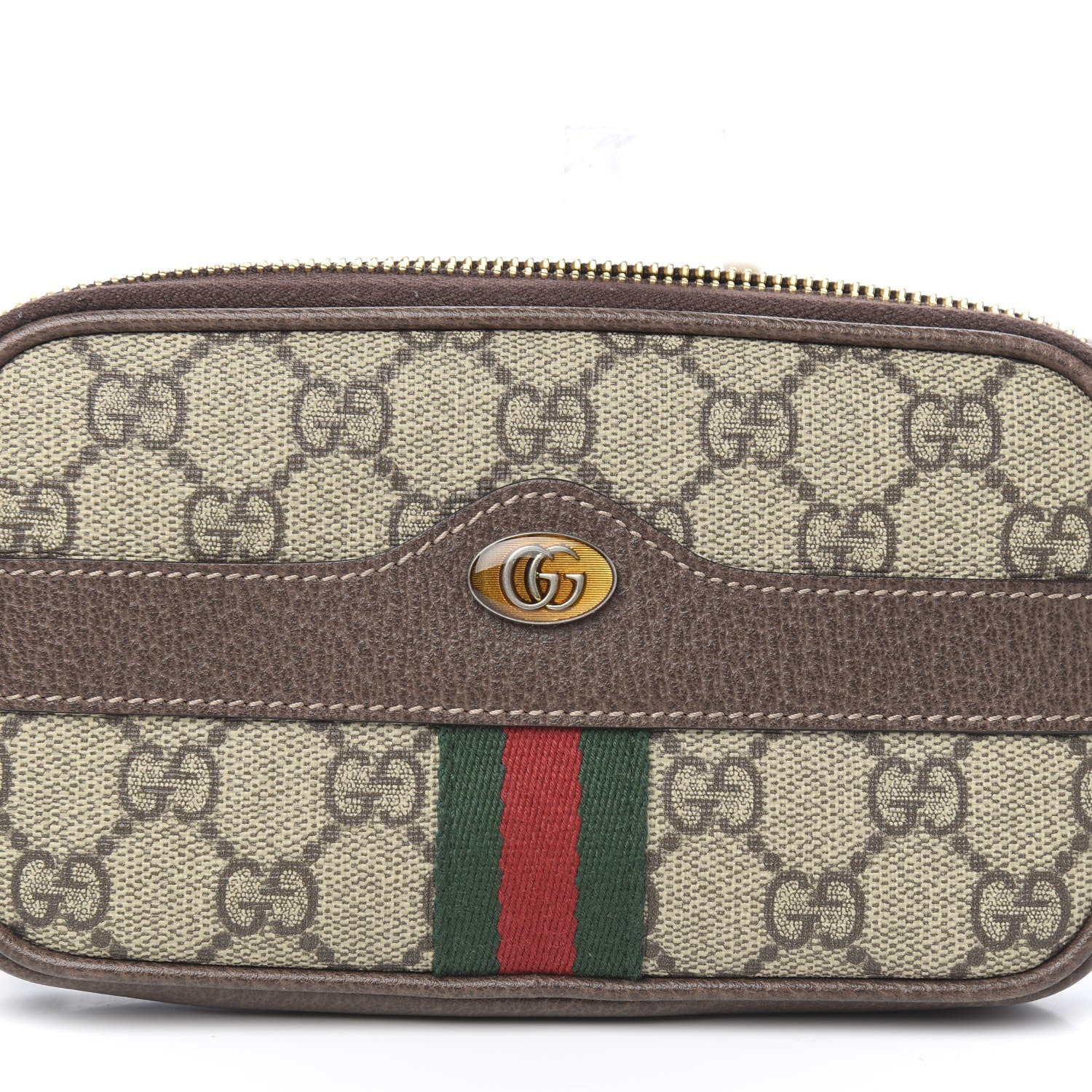 Gucci GG Supreme Monogram Web Ophidia Belted iPhone Case 105 42 Dark Brown 9 of 10
