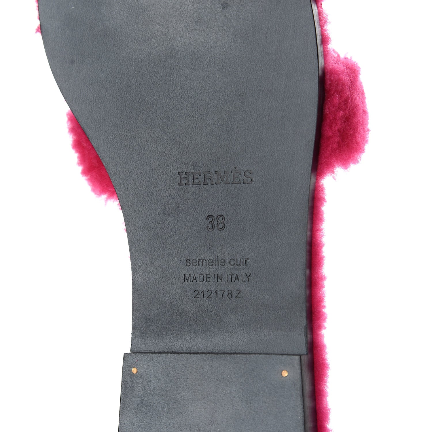 Hermes Woolskin Oran Sandals 38 Rose Fuchsia 7 of 9
