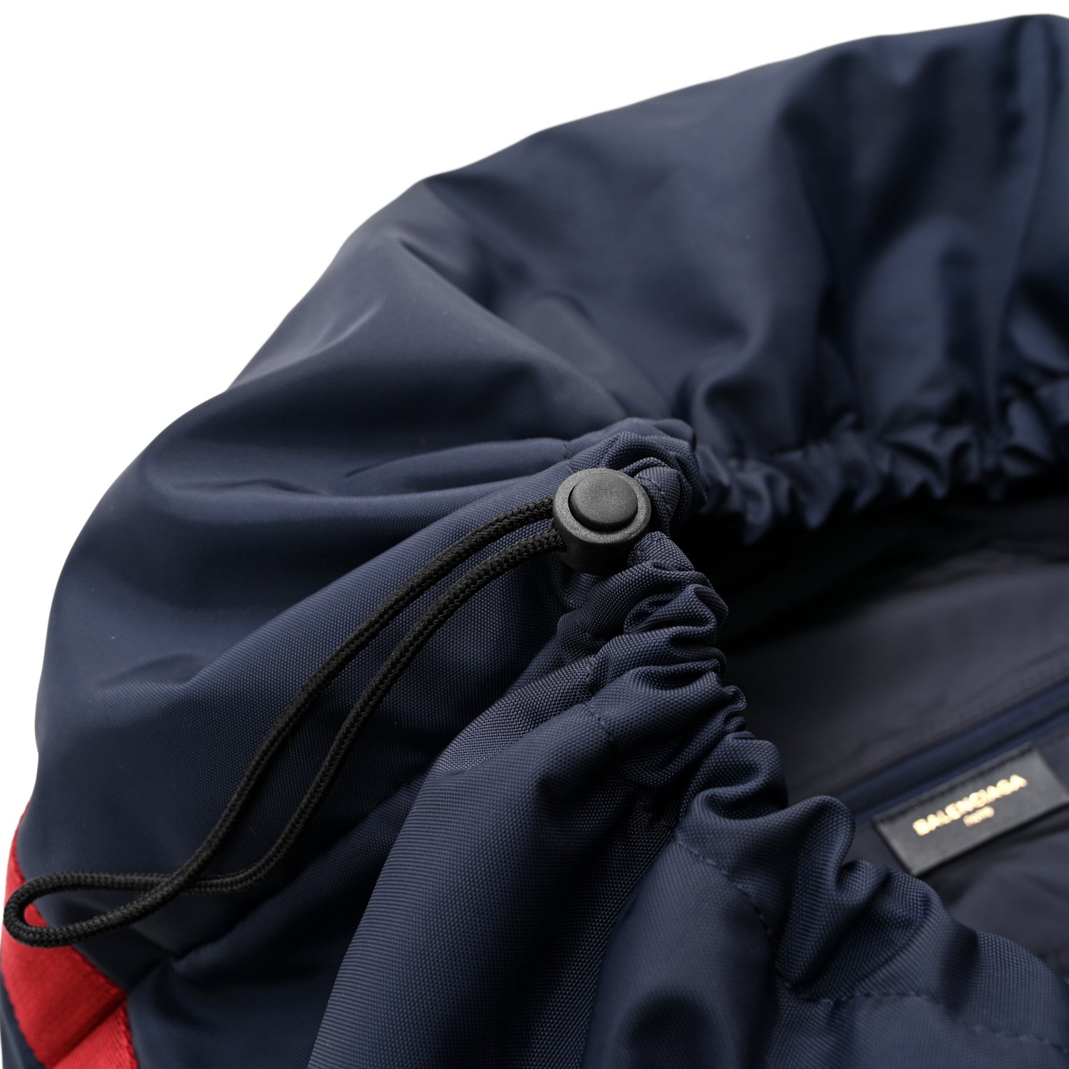 Balenciaga Textured Sport Nylon Logo Embroidered S Wheel Gym Bag Bleu Navy Rouge 11 of 11