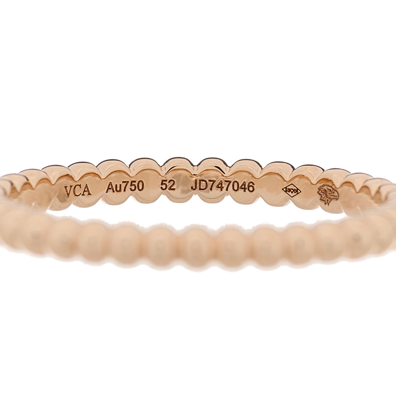 Van Cleef & Arpels 18K Rose Gold Small Perlee Ring 52 6 4 of 5
