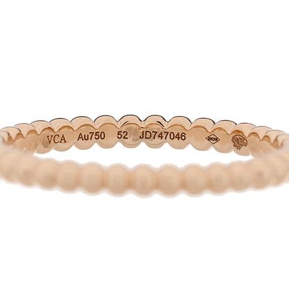 Van Cleef & Arpels 18K Rose Gold Small Perlee Ring 52 6 4 of 5
