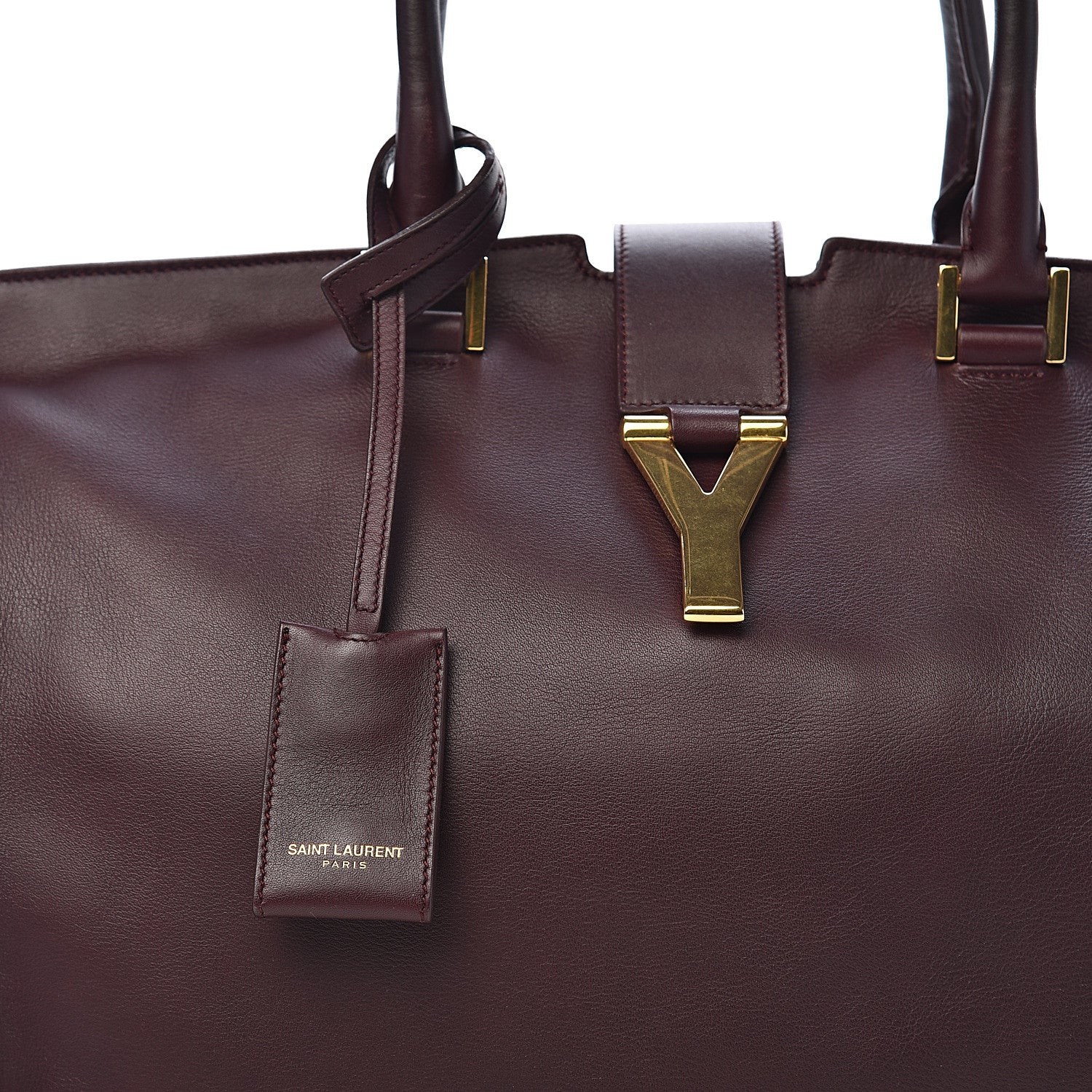 Saint Laurent Calfskin Medium Classic Y Cabas Bordeaux 12 of 12