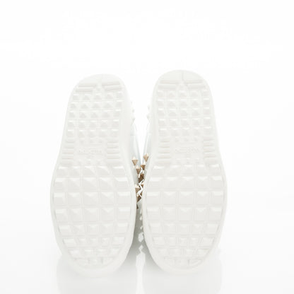 Valentino Garavani Calfskin Rockstud Untitled Open Sneakers 36 White 5 of 7