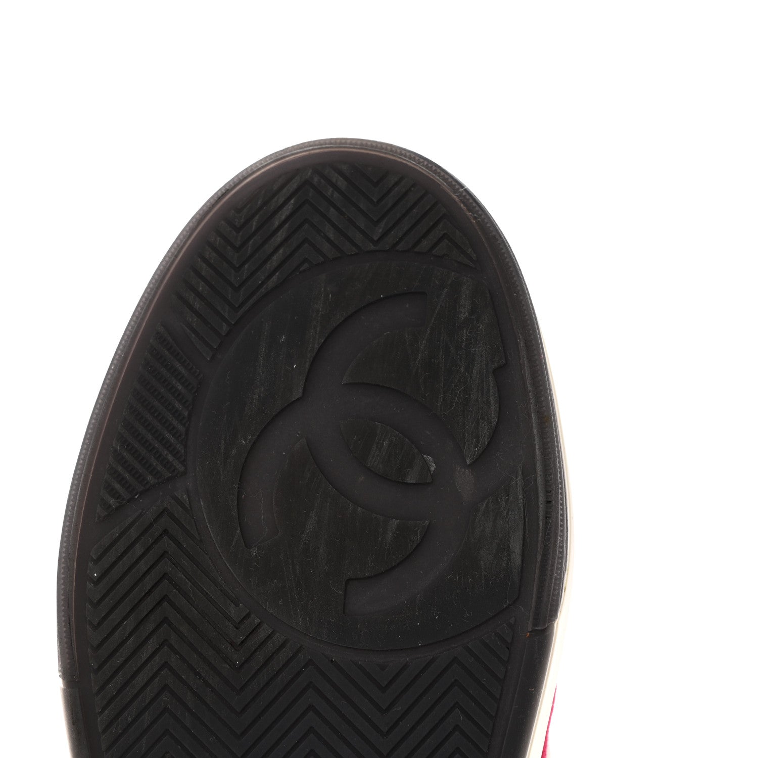 Chanel Suede Kidskin Womens CC Sneakers 40.5 White Fuchsia 10 of 11