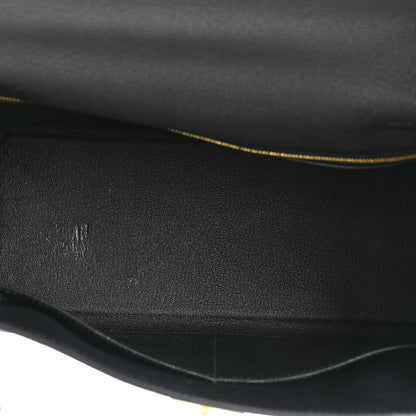 Hermes Togo Shiny Niloticus Crocodile Kelly Retourne Touch 28 Black 4 of 8