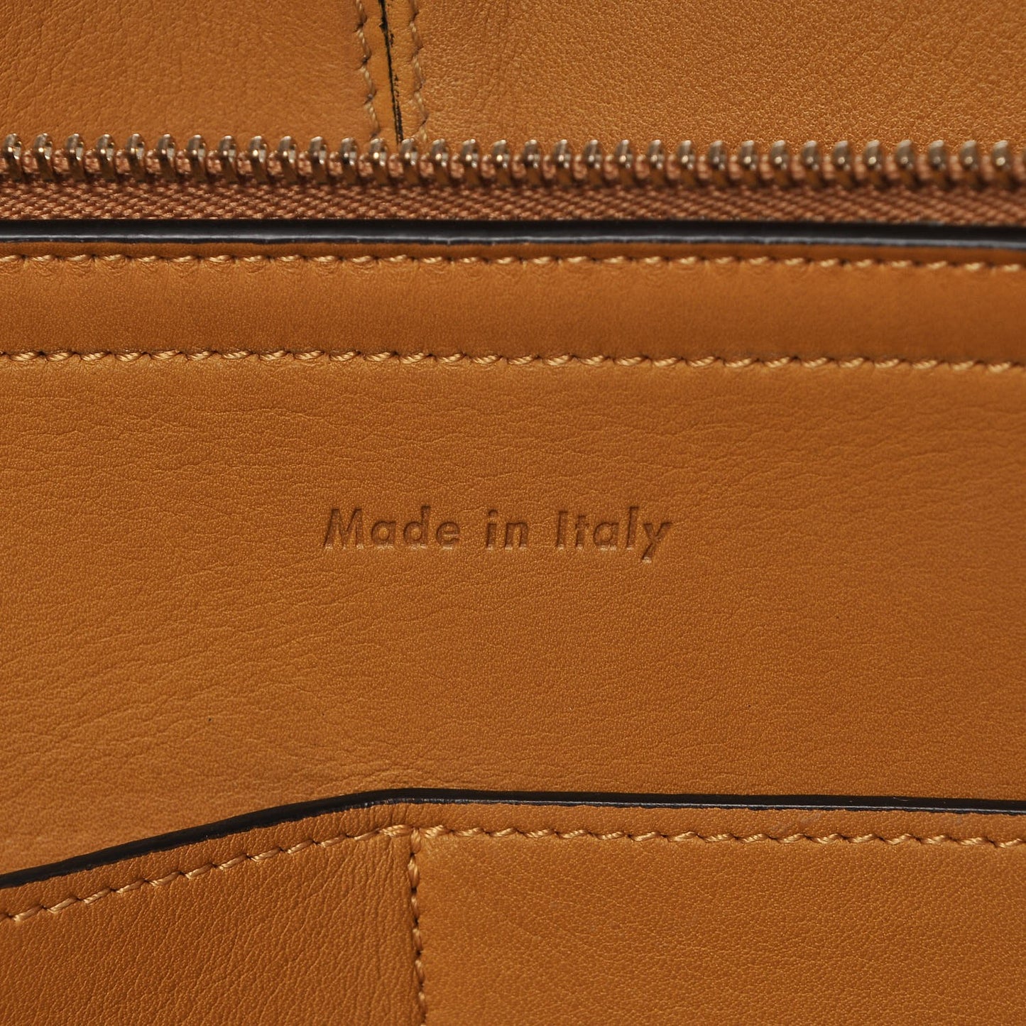 Natural Calfskin Medium Tri-Fold Bag Daffodil