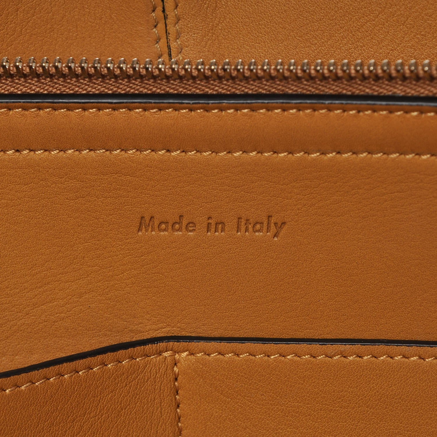 Celine Natural Calfskin Medium Tri-Fold Bag Daffodil 5 of 10