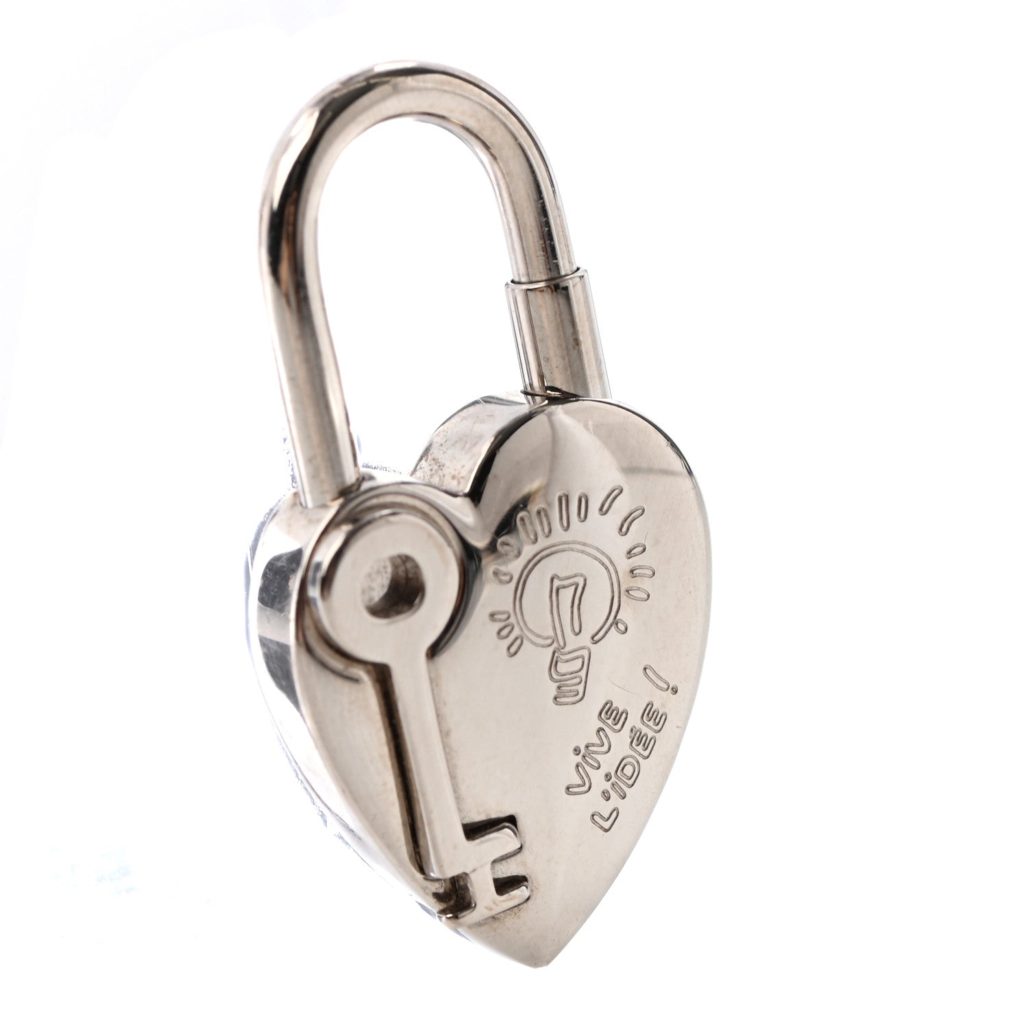 Hermes Palladium Annee De La Fantaisie Heart Cadena Lock 3 of 4