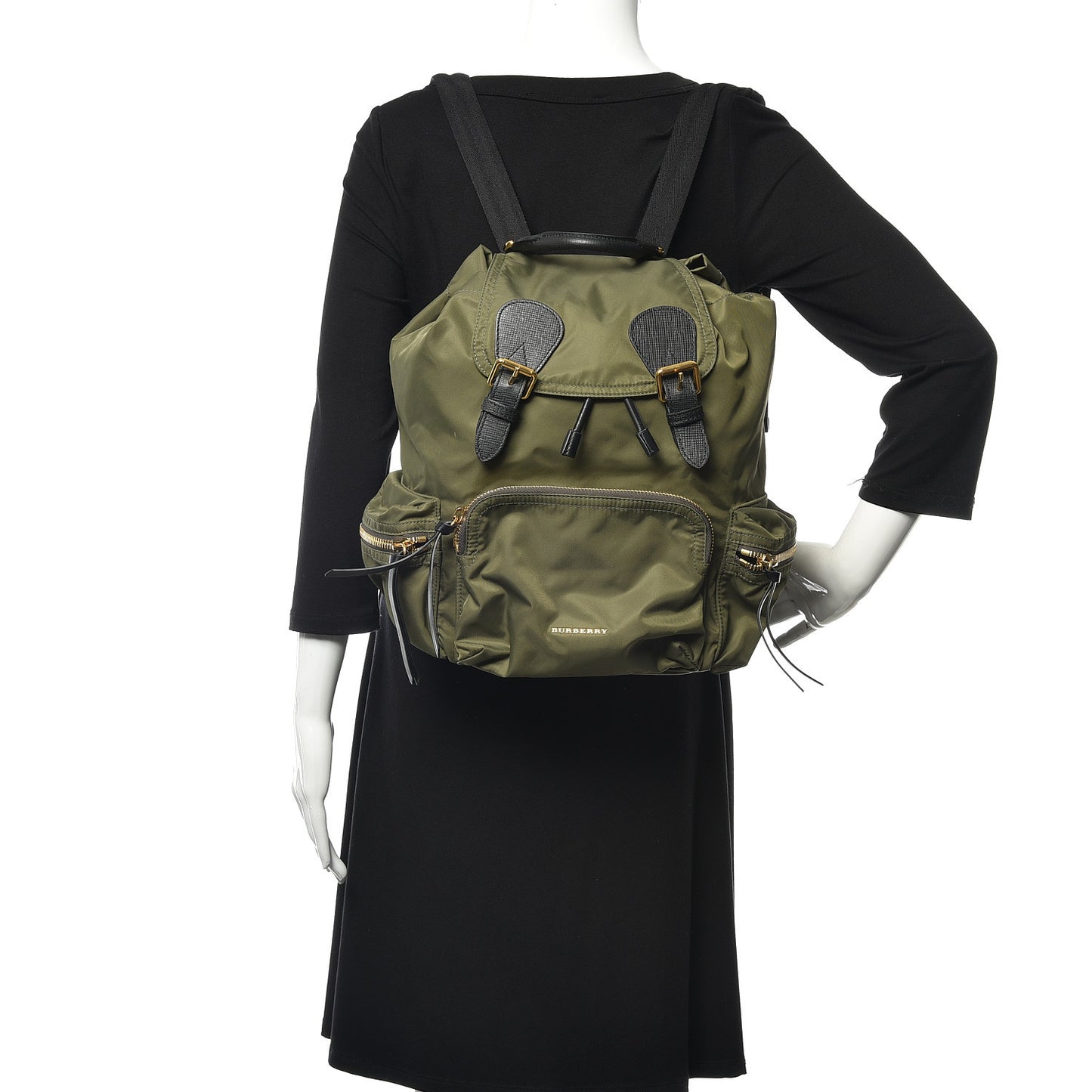 Nylon Medium Rucksack Backpack Green
