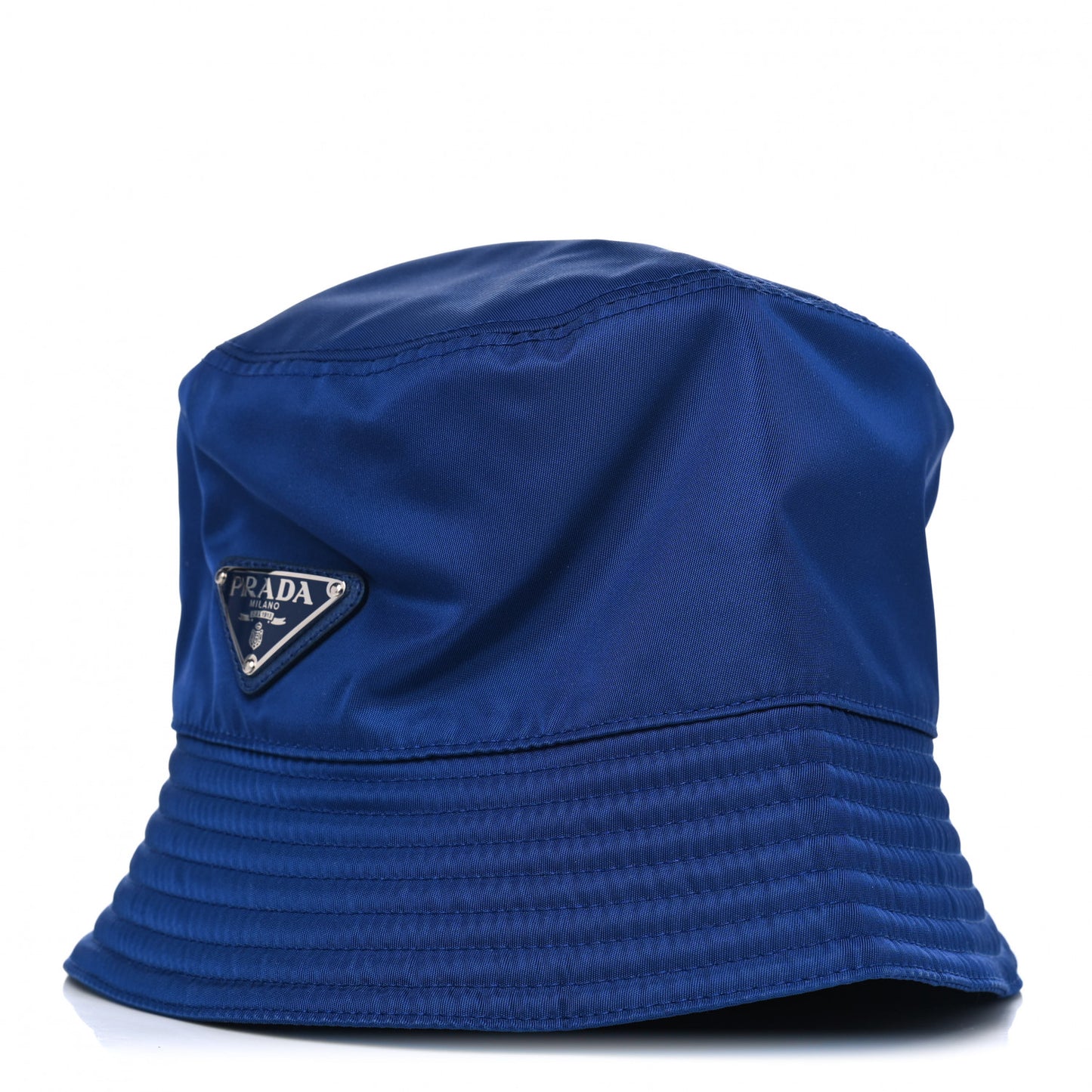 Nylon Metal Triangle Logo Mens Bucket Hat M Bluette