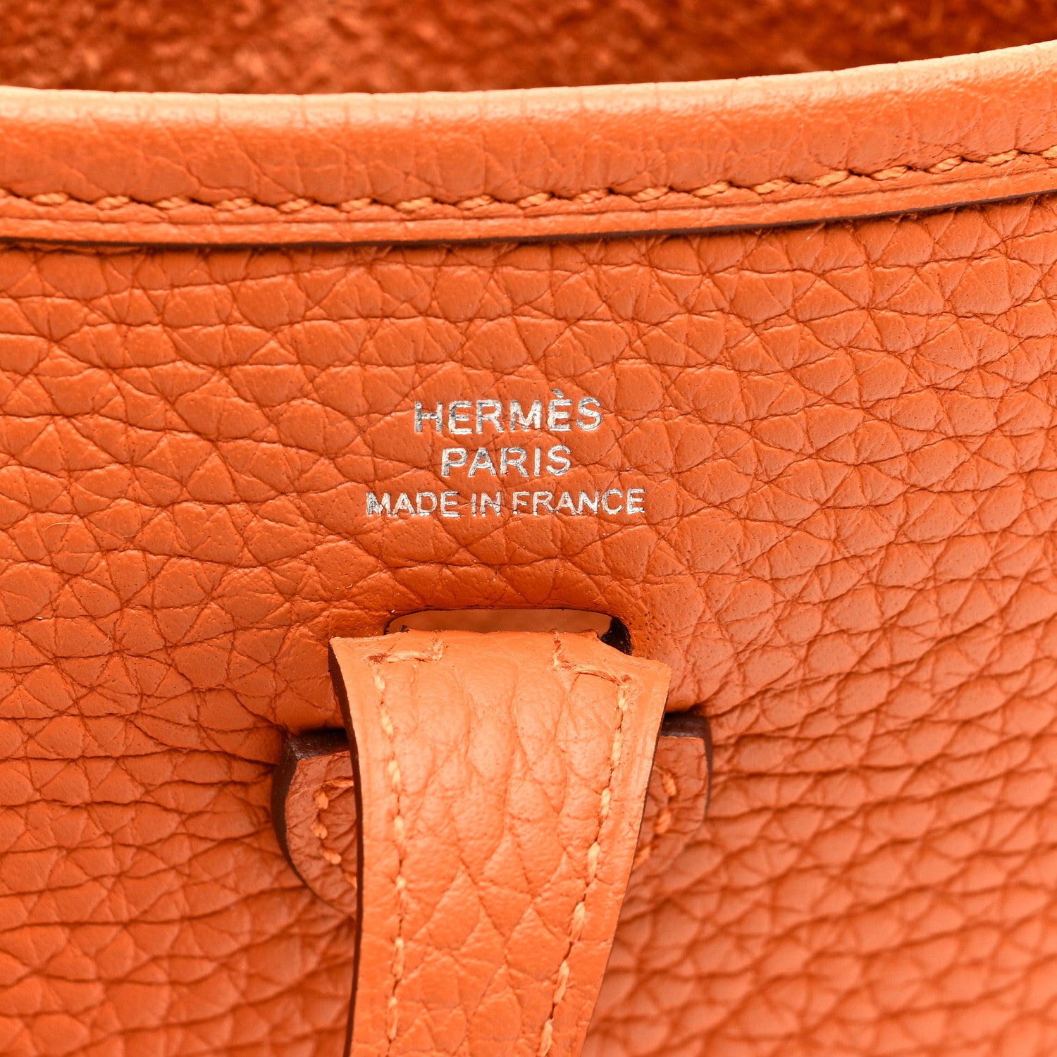 Hermes Taurillon Clemence Amazone Evelyne TPM Orange Peony 6 of 11