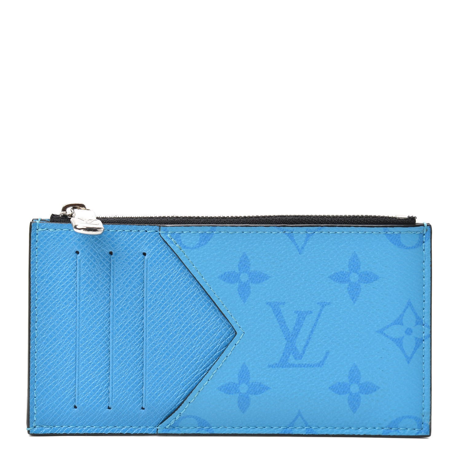 Louis Vuitton Taigarama Coin Card Holder Blue Lagoon 1 of 6
