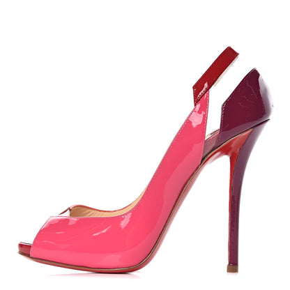 Christian Louboutin Patent PVC Technicatina 120 Platform Peep Toe Pumps 36.5 Multicolor 1 of 11