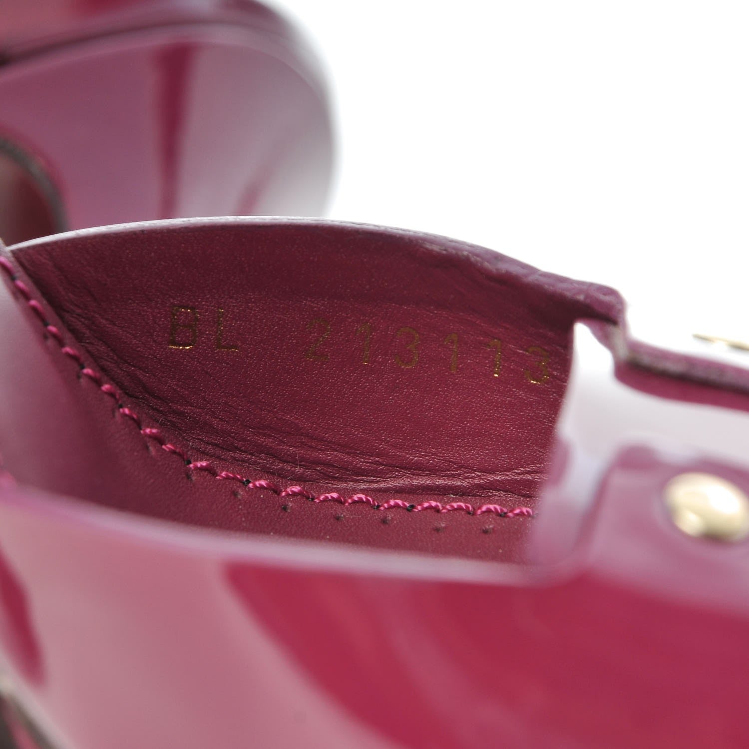 Saint Laurent Patent Tribute Stud Platform Sandals 36.5 Fuchsia 9 of 9