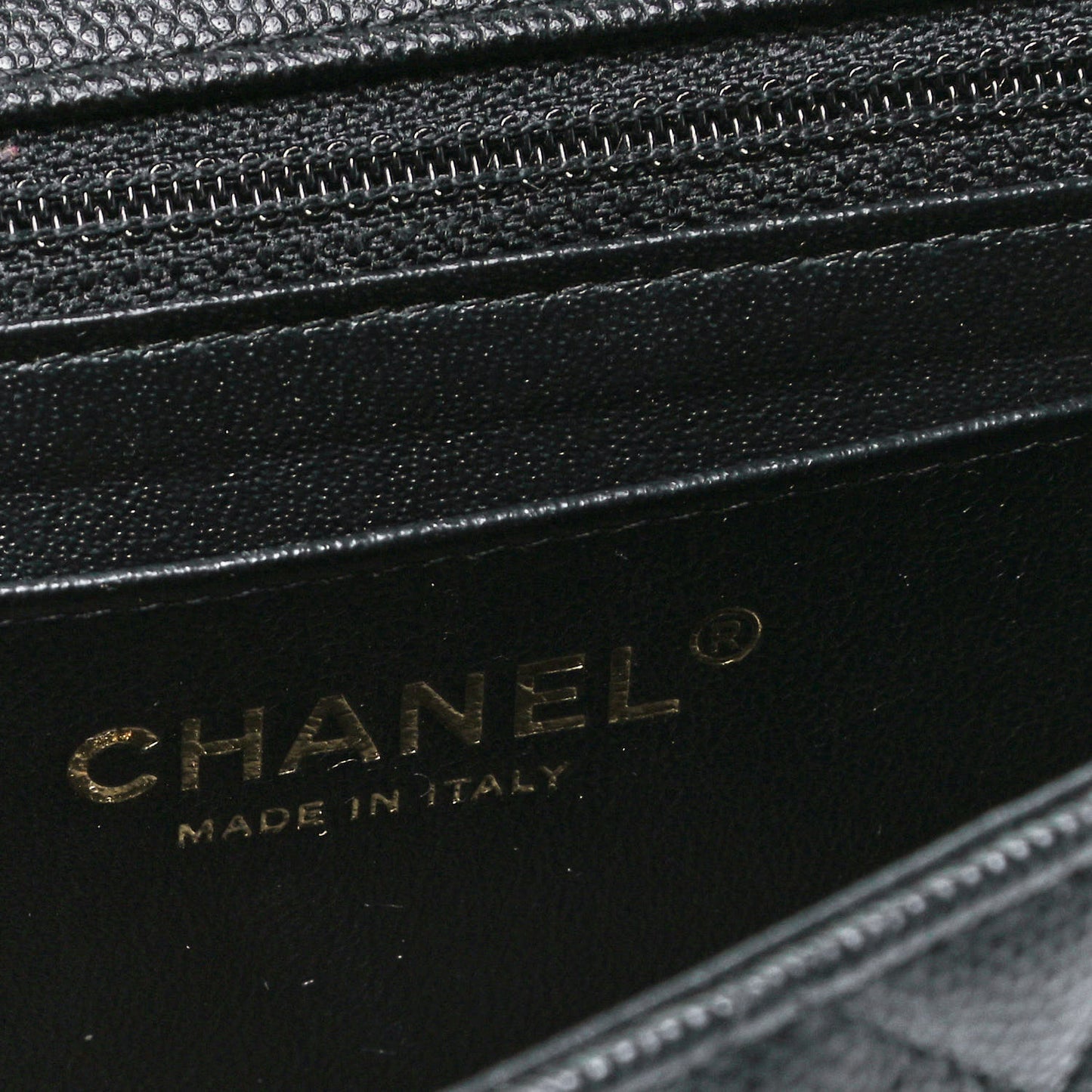 Caviar Quilted Mini Rectangular Flap Black