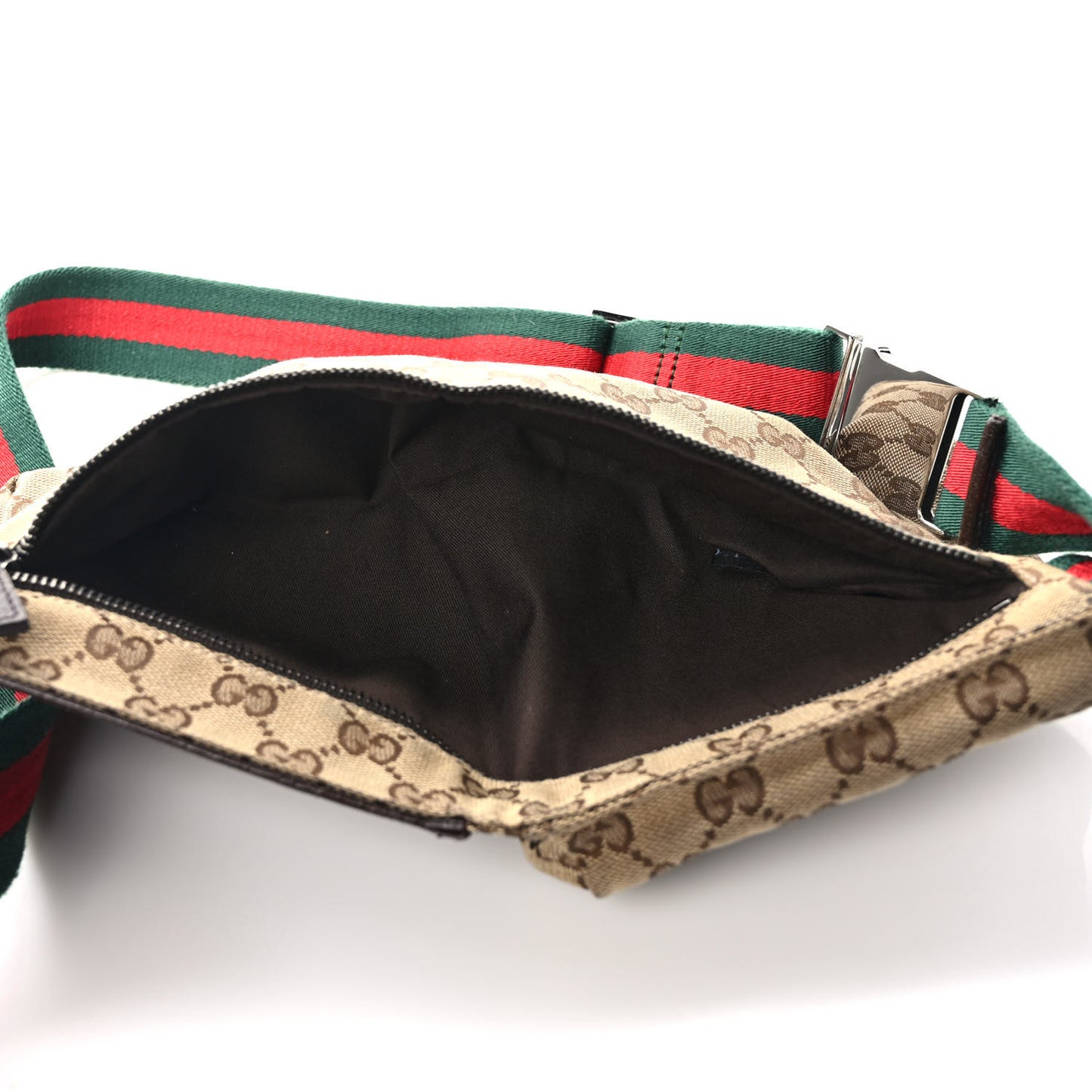 Monogram Web Belt Bag Dark Brown