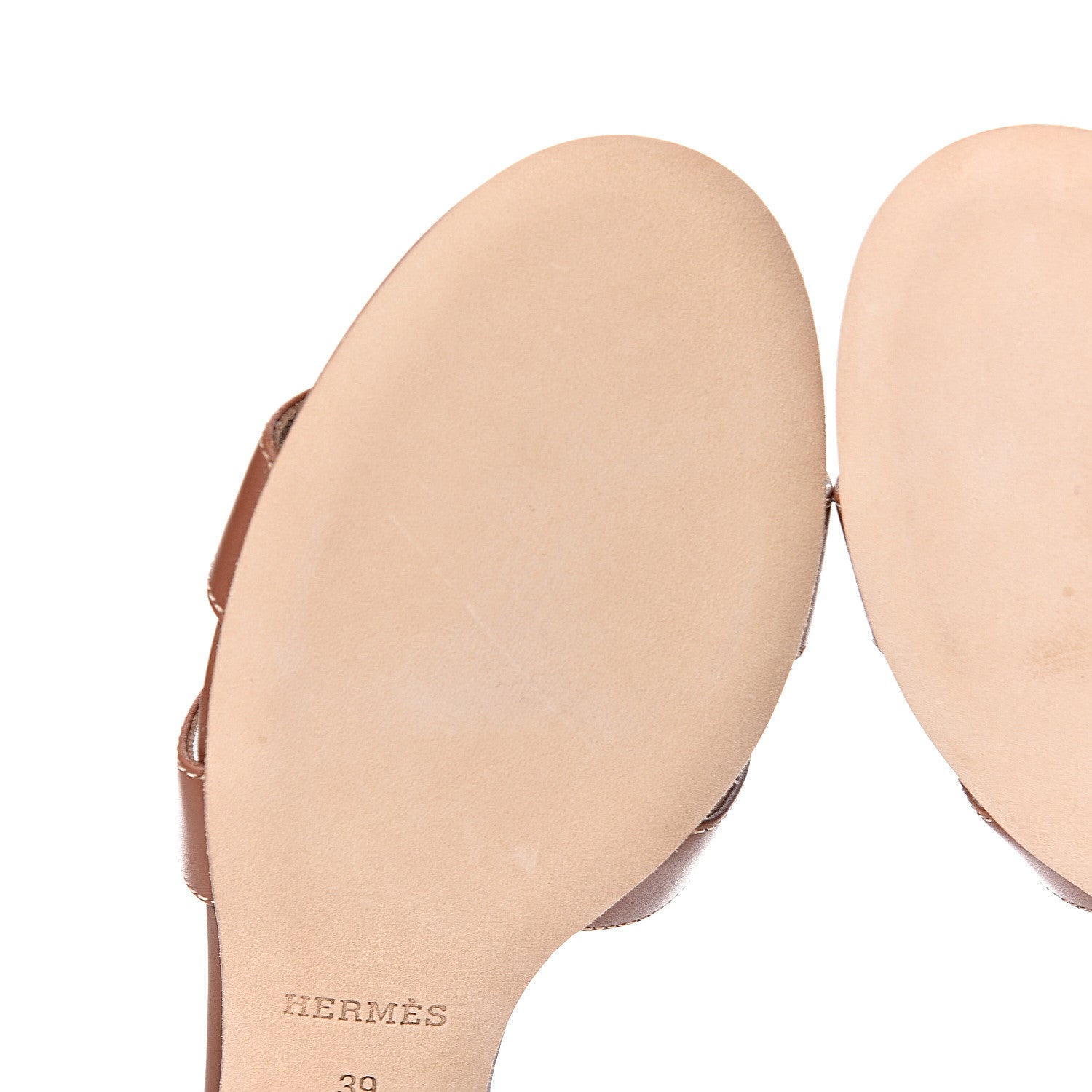 Hermes Calfskin Oasis Sandals 39 Gold 7 of 10