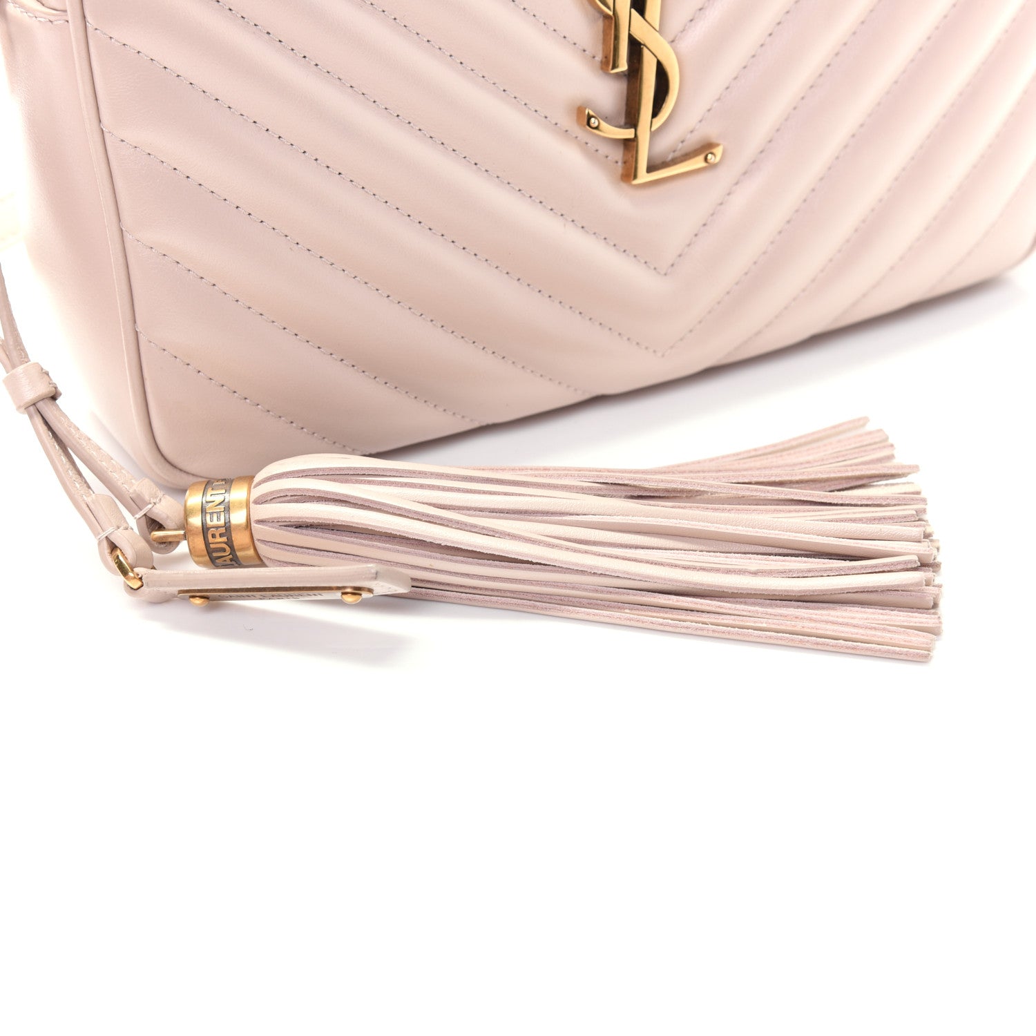 Saint Laurent Calfskin Matelasse Monogram Lou Camera Bag Washed Light Pink 13 of 20