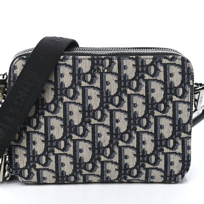 Christian Dior Oblique Pouch Navy Blue 8 of 10