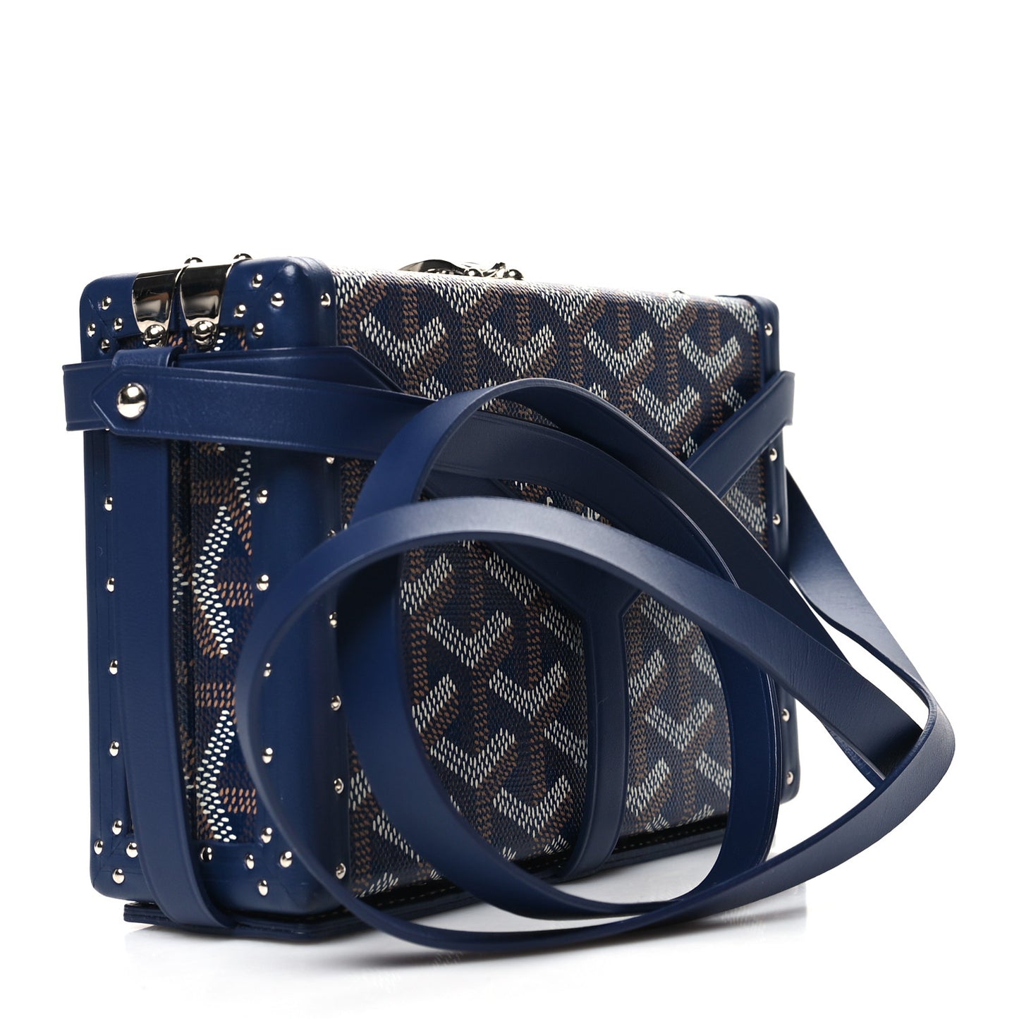 Goyardine Minaudiere Trunk Bag Navy