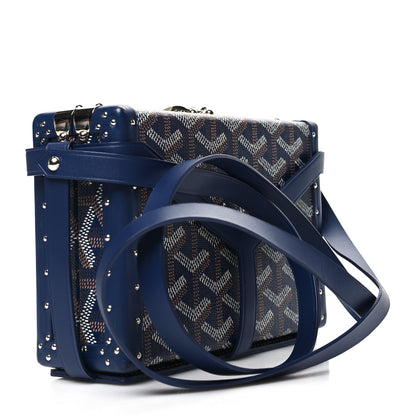 Goyard Goyardine Minaudiere Trunk Bag Navy 2 of 10