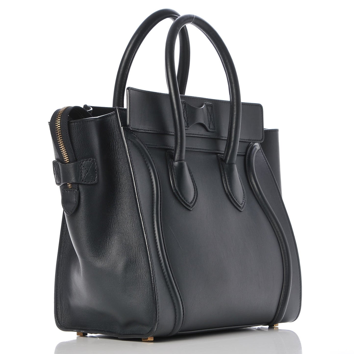 Smooth Calfskin Mini Luggage Navy Blue