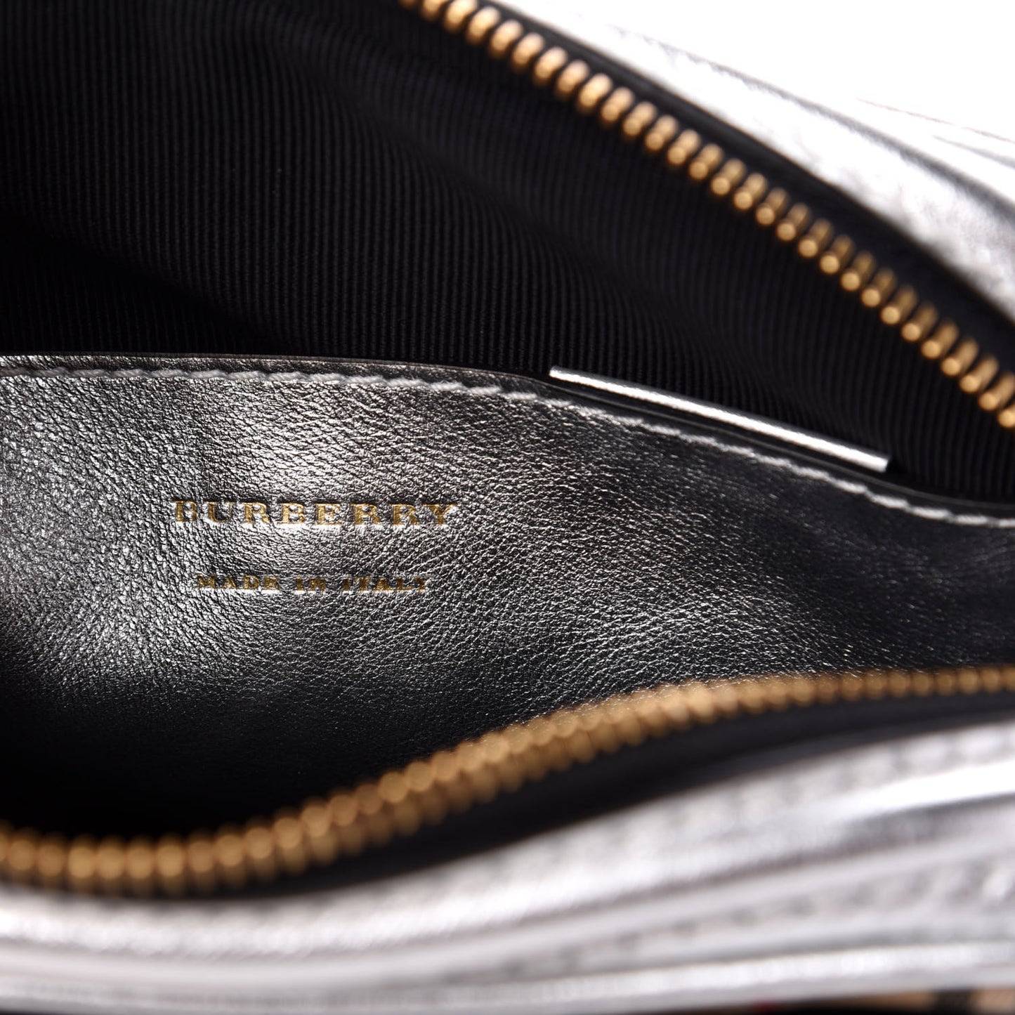 Smooth Calfskin 1983 Knight Check Link Camera Bag Silver