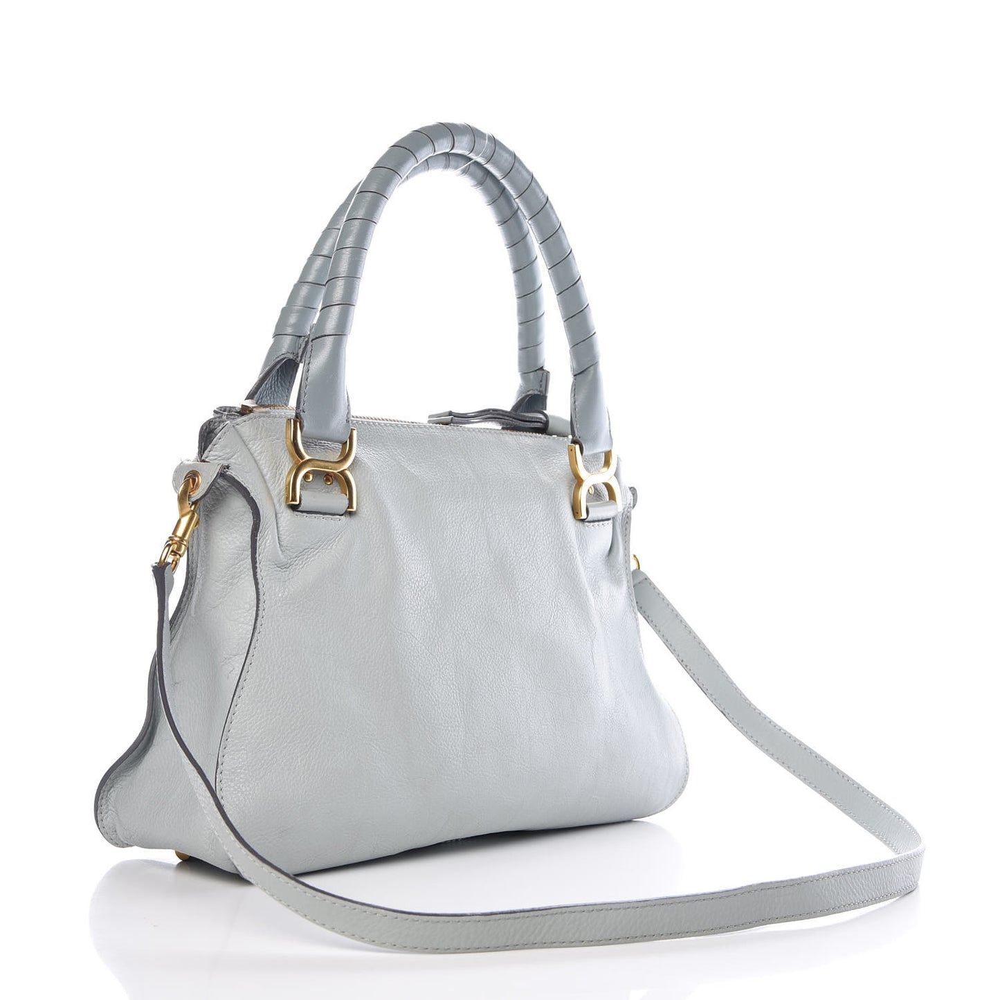 Calfskin Medium Marcie Satchel Cloudy Blue