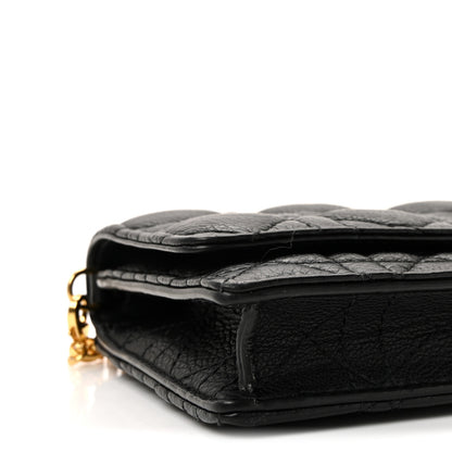 Christian Dior Supple Calfskin Caro Pouch with Chain Black 9 of 10