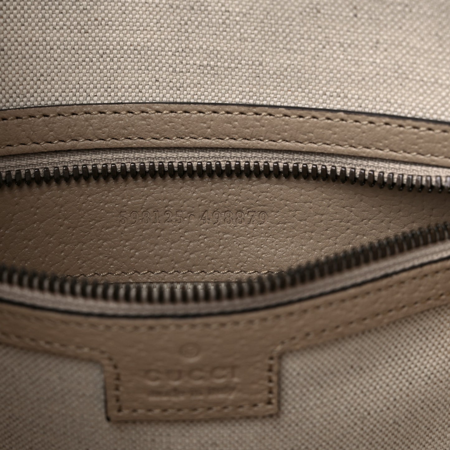 GG Supreme Monogram Textured Dollar Calfskin Web Small Ophidia Half Moon Hobo Beige Mystic White Oatmeal