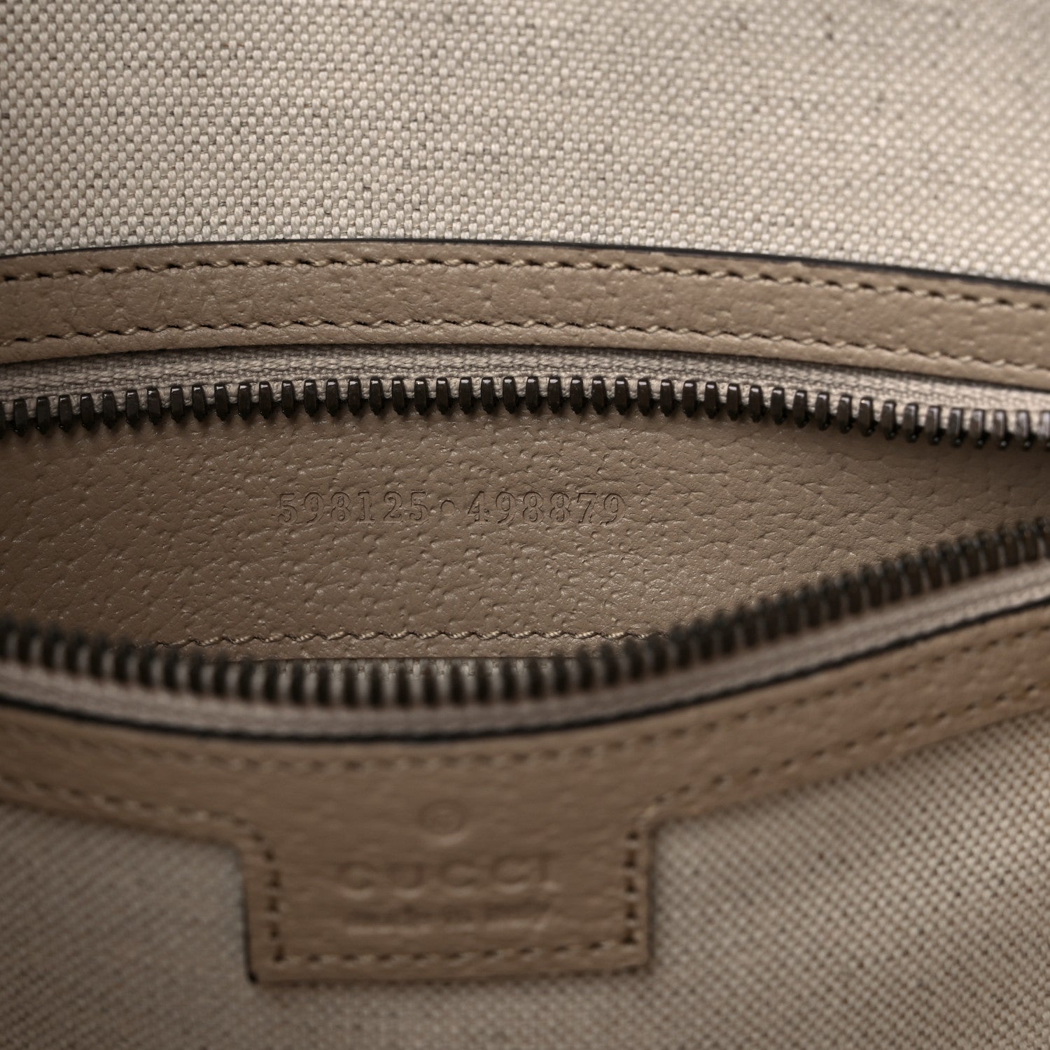 Gucci GG Supreme Monogram Textured Dollar Calfskin Web Small Ophidia Half Moon Hobo Beige Mystic White Oatmeal 7 of 9